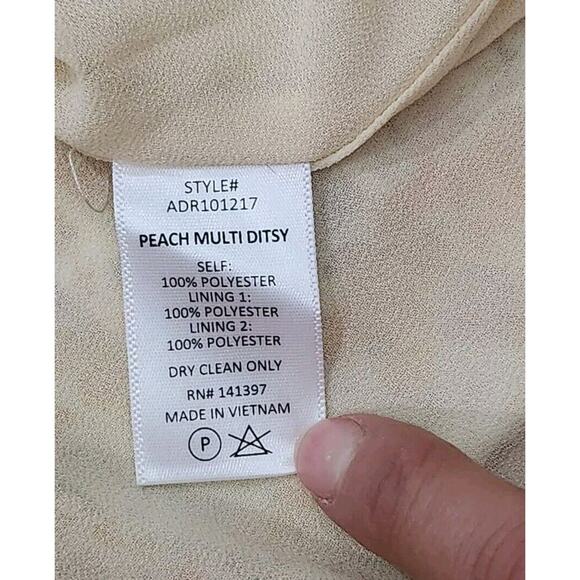 ASTR The Label Puff Sleeve Ditsy Peach Floral A Line Midi Dress Lined‎ Women M - Picture 5 of 10